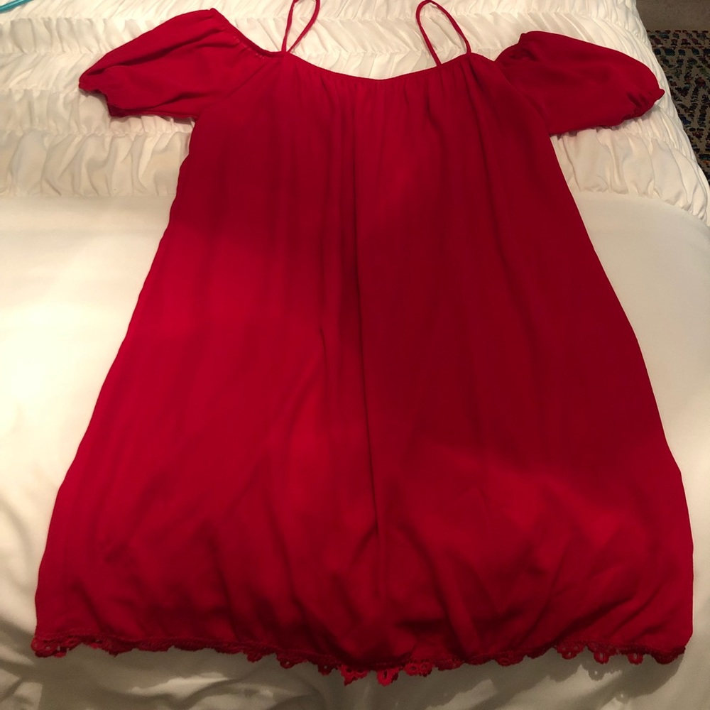 Red Shift dress